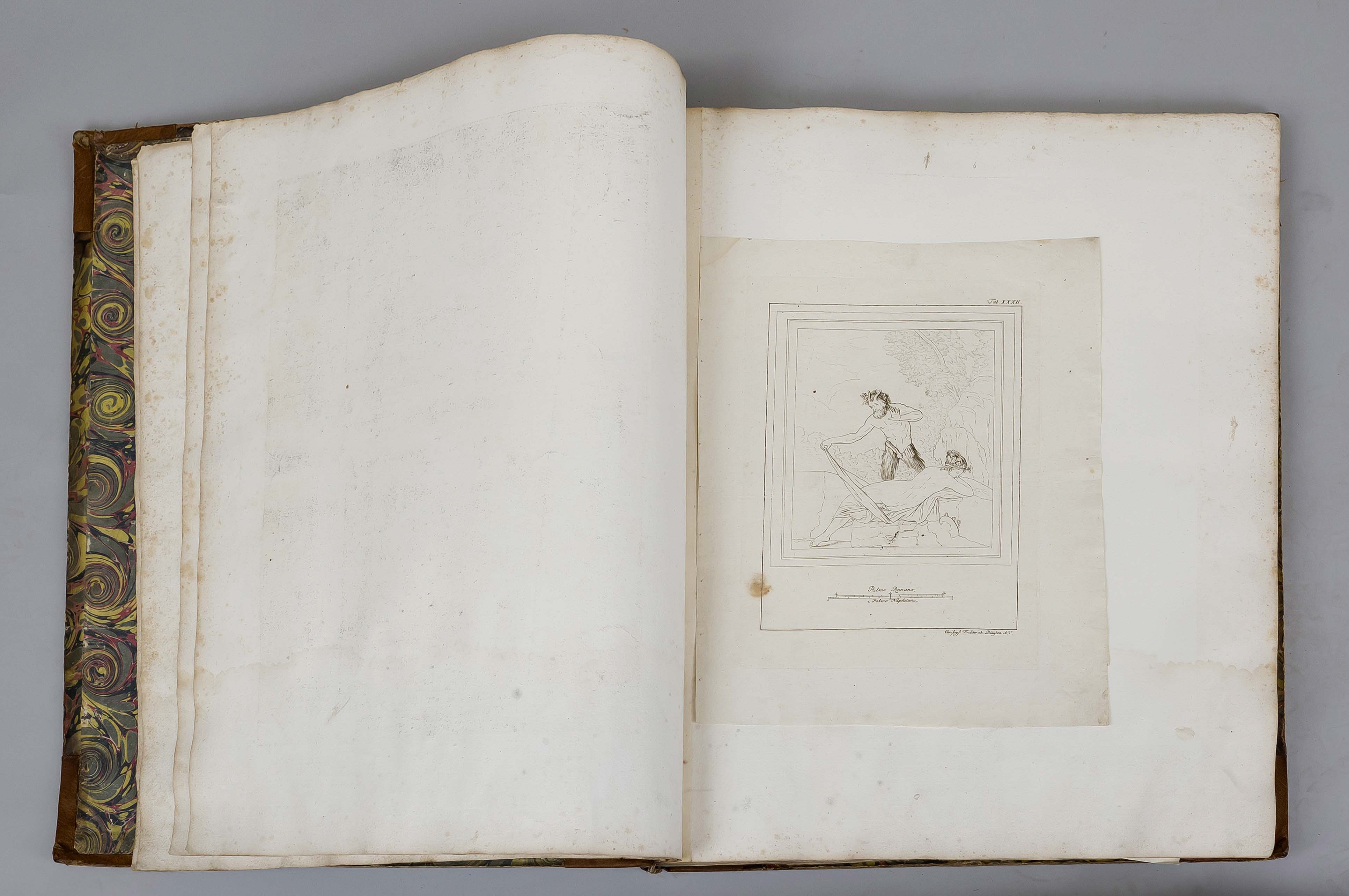 Imperial folio, inscribed ''Titian's works'' on the leather spine. Loose inserted prints,