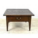 Side table, solid oak, one drawer, 50 x 80 x 80 cm - The furniture cannot be viewed in our rooms.