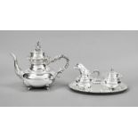 A four-piece tea set, German, 20th century, maker's mark Gayer & Krauss, Schwäbisch Gmünd, on 4