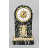 Green marble pendulum, marked ''J. Bernard - Montlucon'', 2nd half 19th century, decorated with