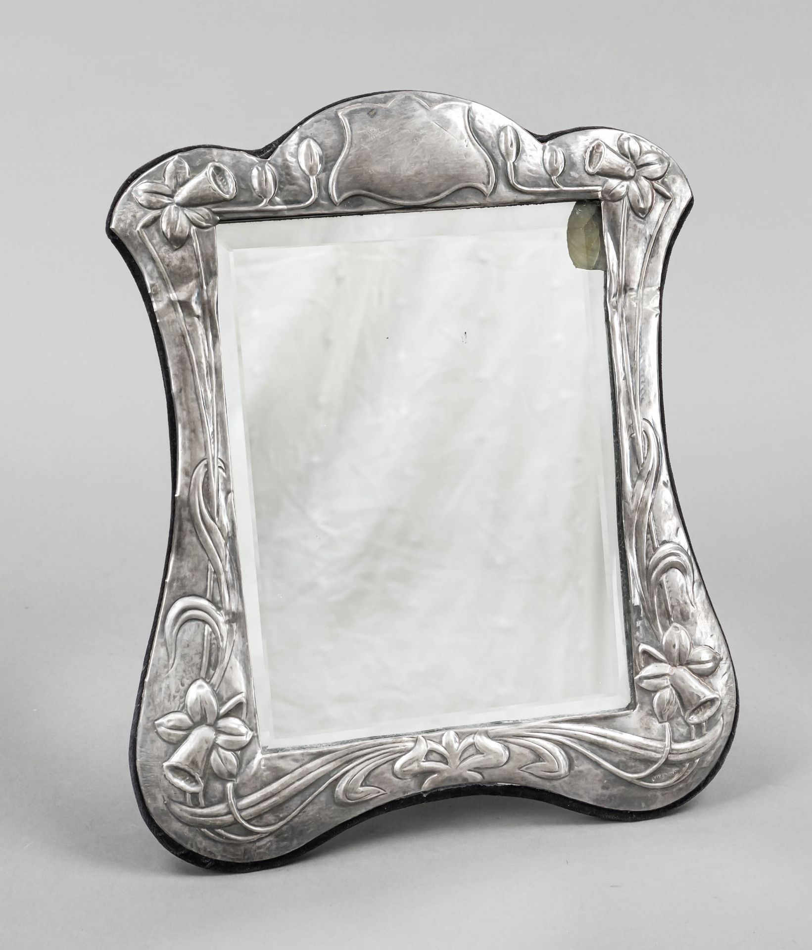 Table mirror, England, 1989, maker's mark Keyford Frames Ltd, London, sterling silver 925/000,