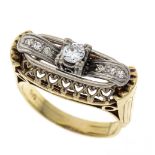 Altschliff-Diamant-Ring GG/WG 5