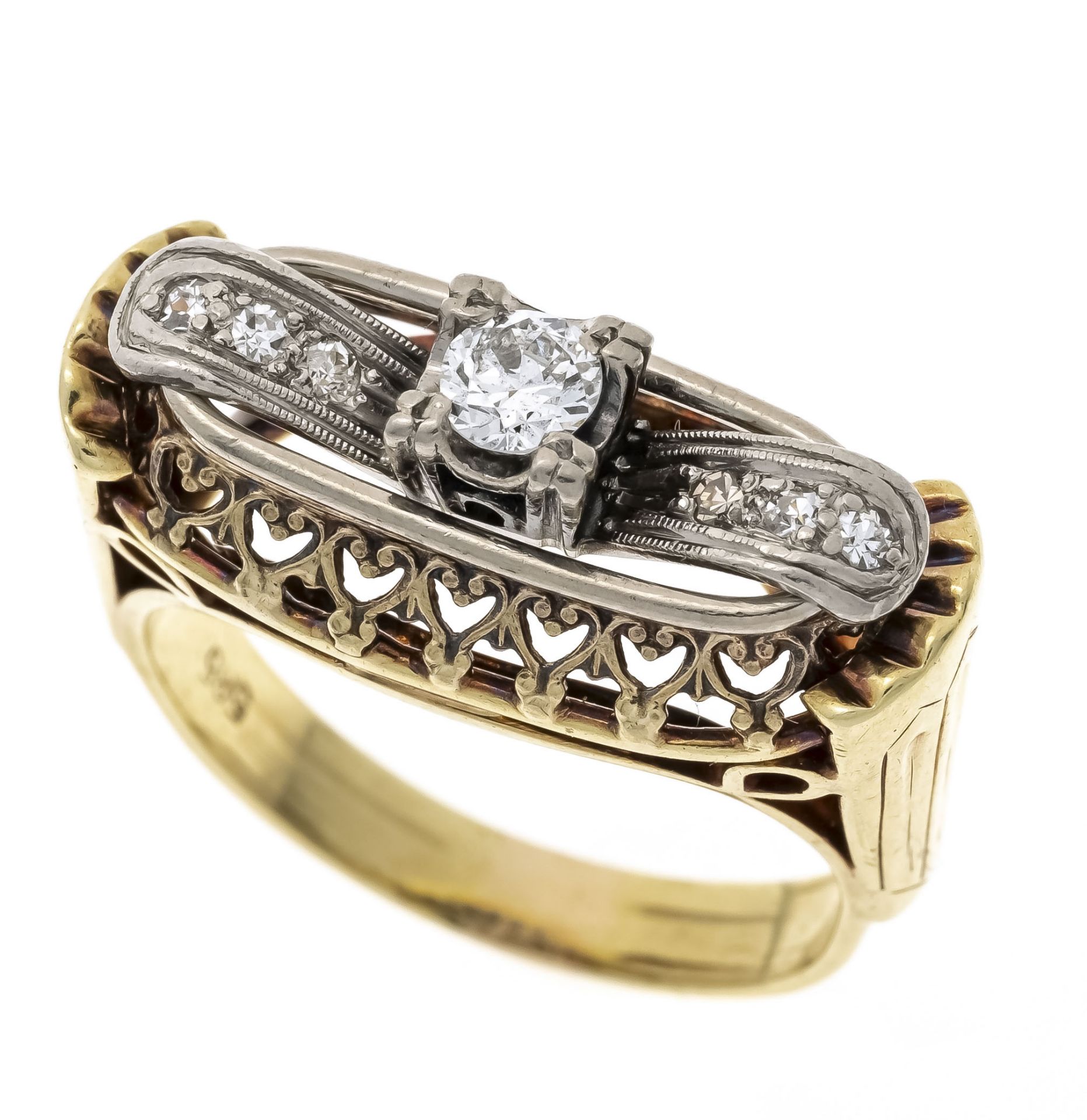 Altschliff-Diamant-Ring GG/WG 5