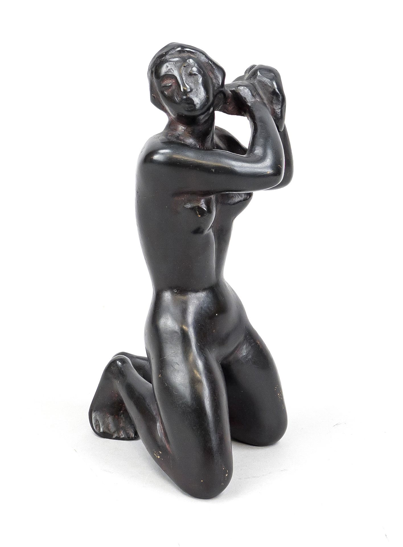 Arno Breker (1900-1991), 'Kneeling Girl', 1928 (design), executed later, black patinated bronze,