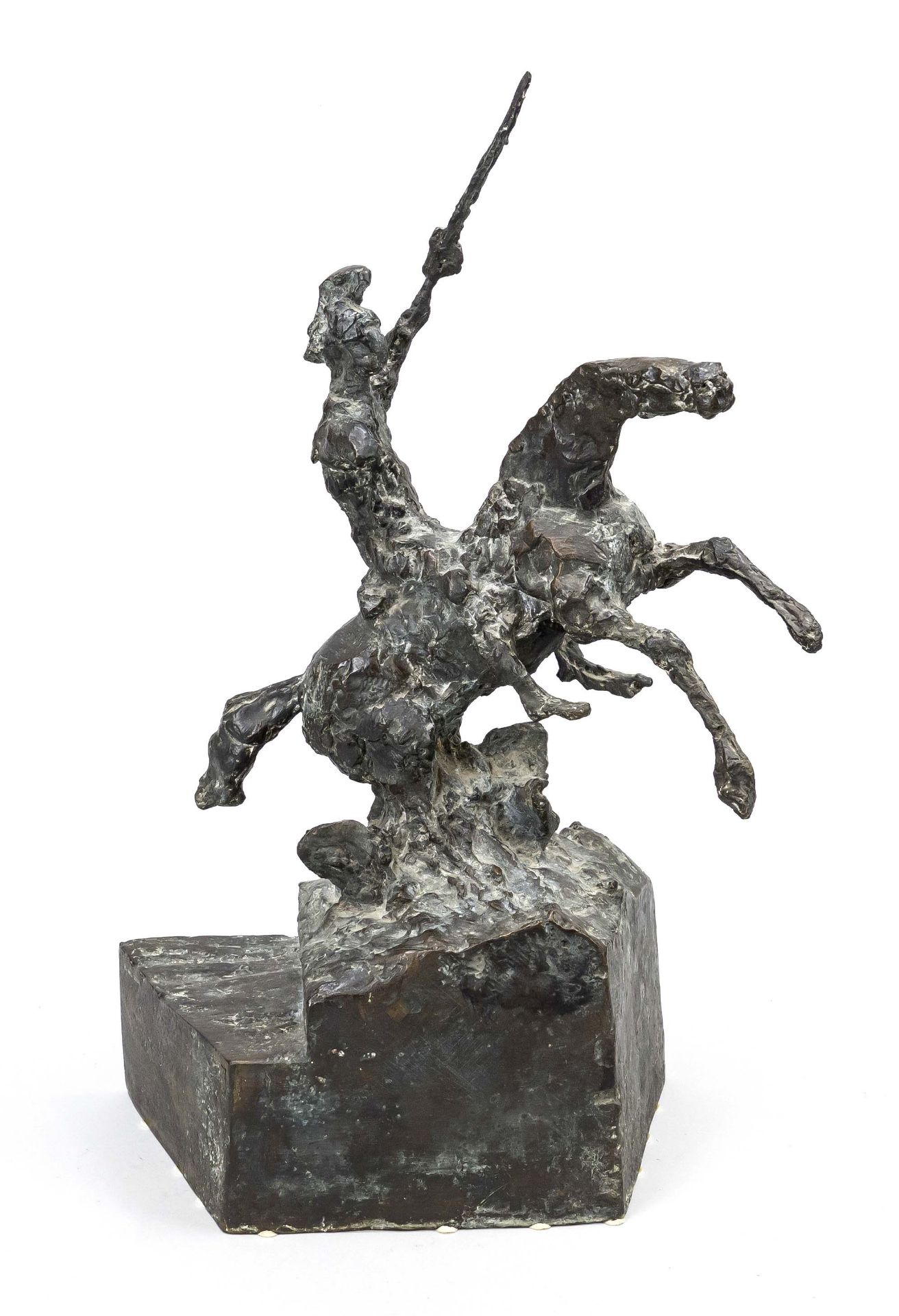 Joachim Dunkel (1925-2002), Horseman with sword, 1989, monogrammed ''D.'', foundry mark Richard