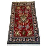 Carpet, Gohm with silk, good condition, 234 x 140 cm - The carpet can only be viewed and collected