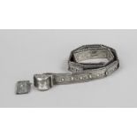 Belt, hallmarked Russia, 2nd Kokoshnik mark (1908-26), MZ, silver 84 zolotniki (875/000), of