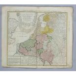 Historische Karte von Belgien,