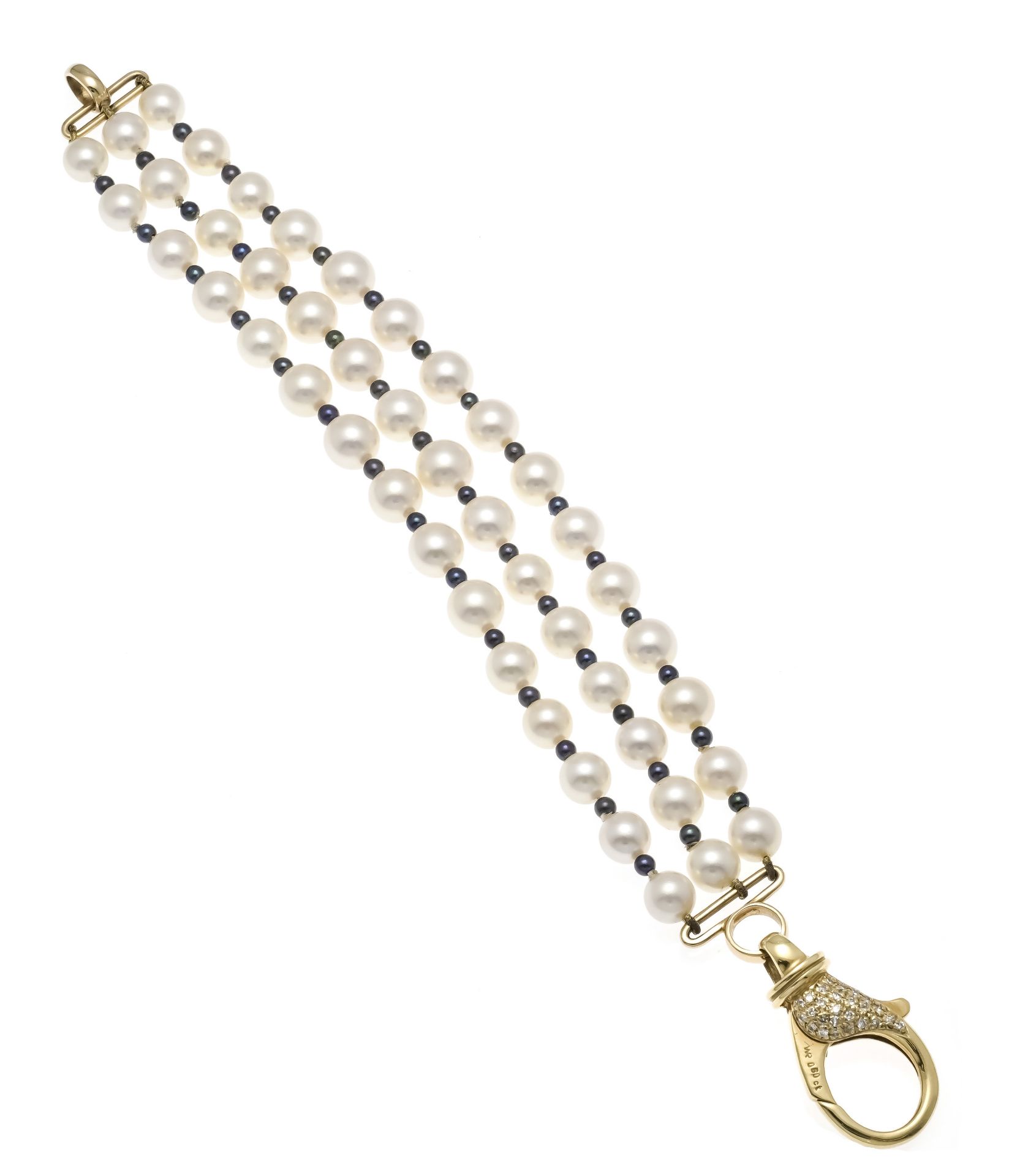 3-reihiges Perlen-Armband mit P - Bild 2 aus 2