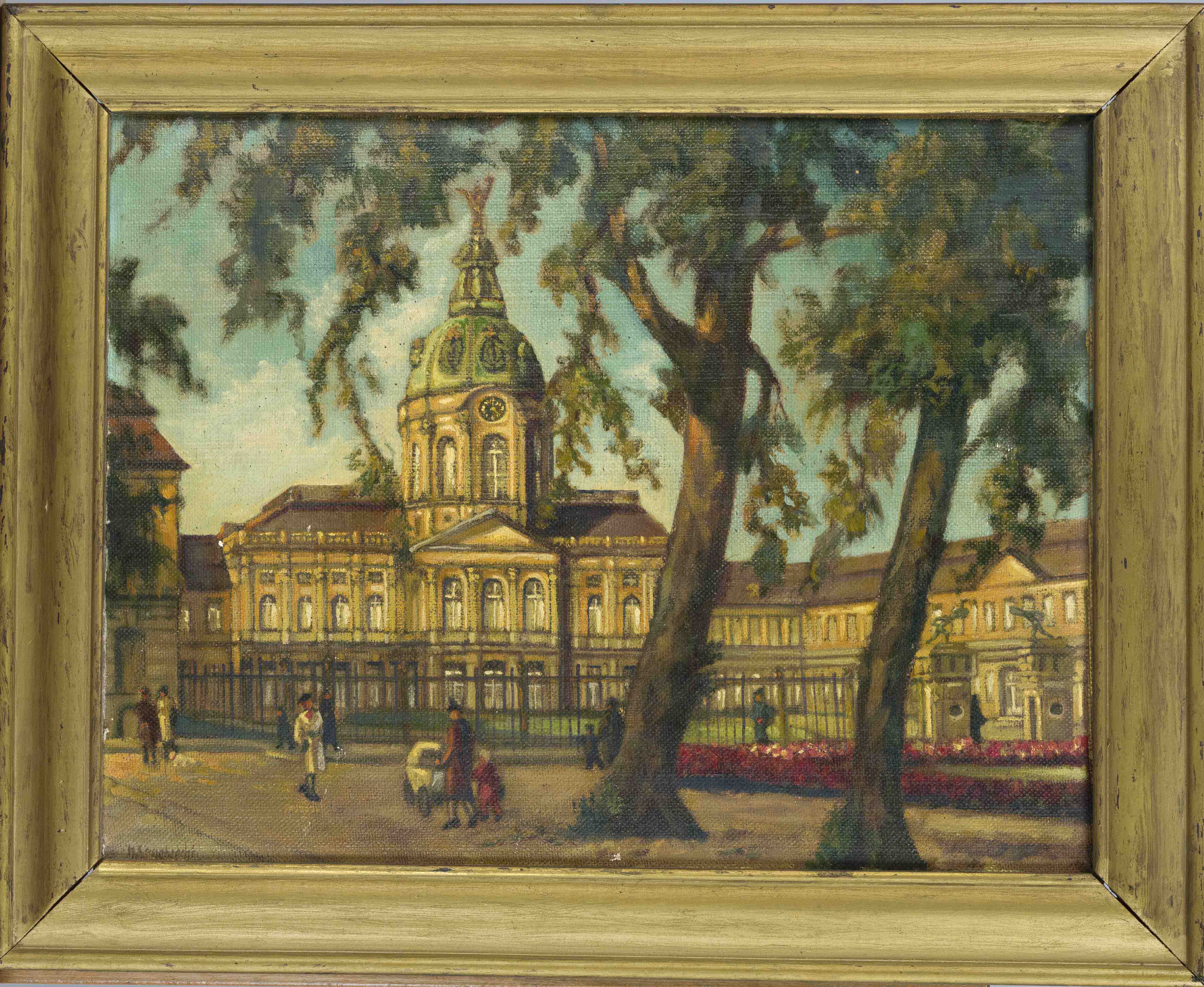 Hans Segebrecht, 1st half of the 20th century, View of Charlottenburg Palace with staffage