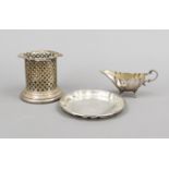 Mixed lot of three pieces, 20th century, various makers, silver 800/000 or 835/000, 1x with