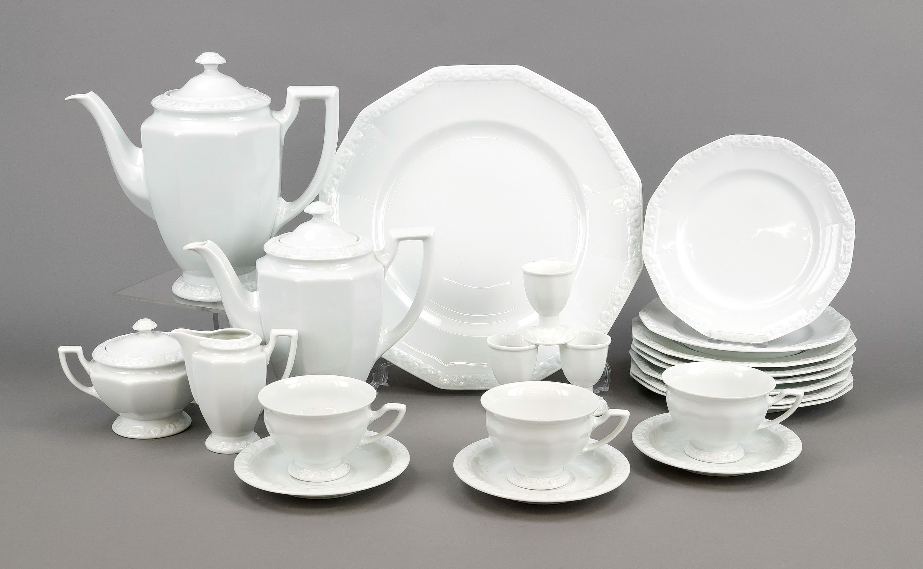 Coffee and breakfast service for 4 persons, 33-pcs, Rosenthal, 20th cent, mostly 1st choice, Maria