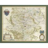 Historical map of Thuringia, ''Thuringia Landgraviatus Auct. Adolario Erichio Anderslebiano'', old