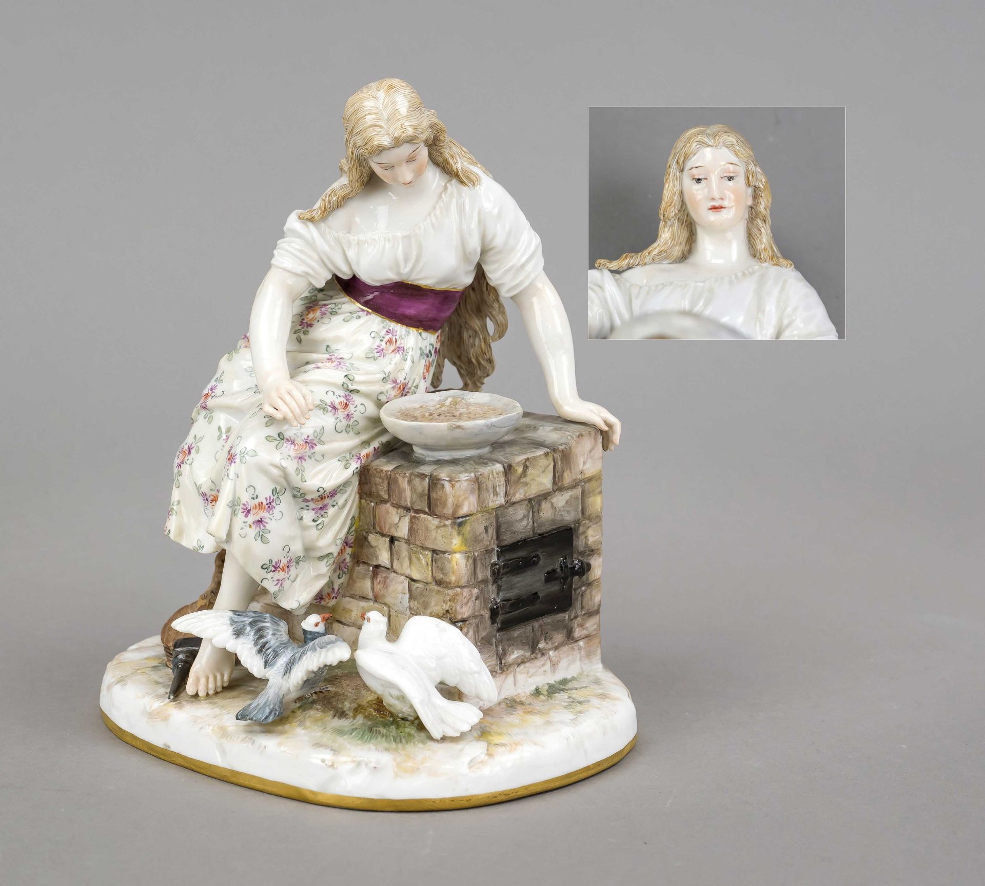 Cinderella, Meissen, Knauff Schwerter mark 1850-1924, 1st choice, designed by Johann Christian