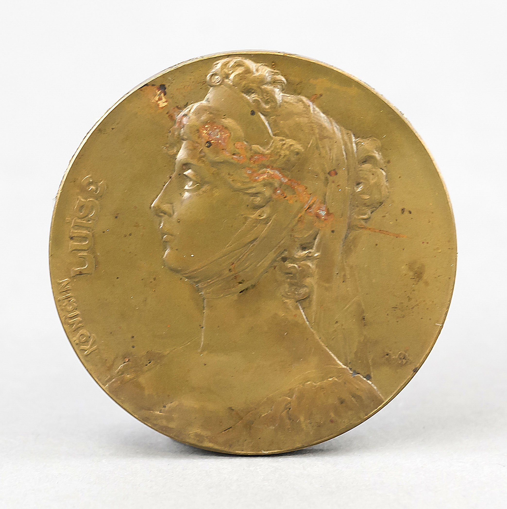 Commemorative Medal Queen Louise of Prussia, bronze, c. 1901, AV bust portrait of Queen Louise of - Image 2 of 2