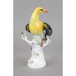 Oriole on a trunk, Meissen, mark after 1934, 1st choice, designed by Johann Joachim Kaendler 1733,