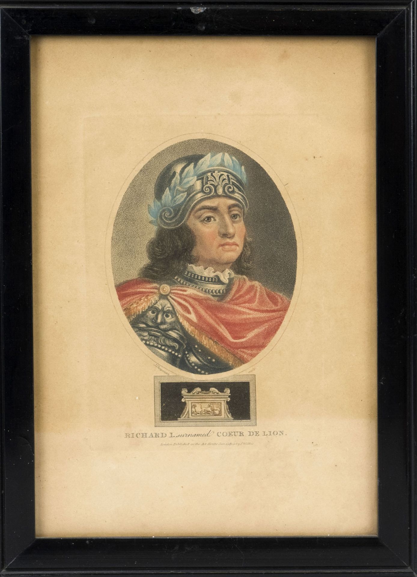 Series of 6 portraits of English kings, colored stipple engravings by John Chapman (ca.1770-ca.1823) - Image 2 of 3