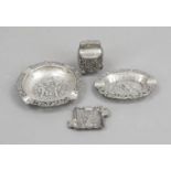 Mixed lot of four pieces, German, 20th century, various makers, silver 800/000 or 835/000, 3