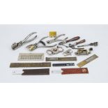 Watchmaker's tool kit, including hand lifter, Seitz jeweler's punch, pivot measure, hand measure,