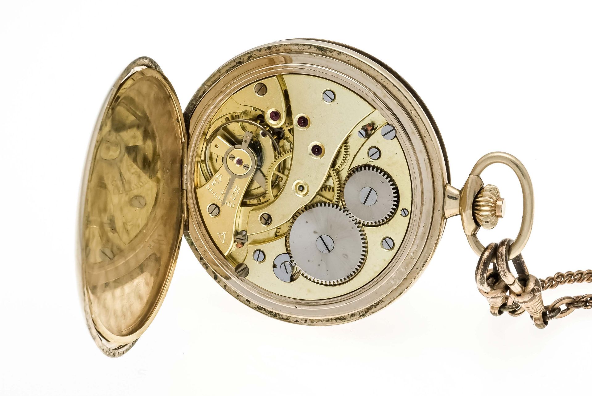 A gentleman's spring-cap pocket watch, Walz Gold double`, polished case, inside marked RW for Robert - Image 2 of 2