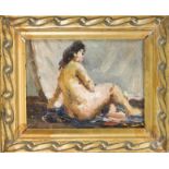 Piotr Petrovich Konchalovsky (1876-1956) (attrib.), Russian painter, female nude from behind, oil