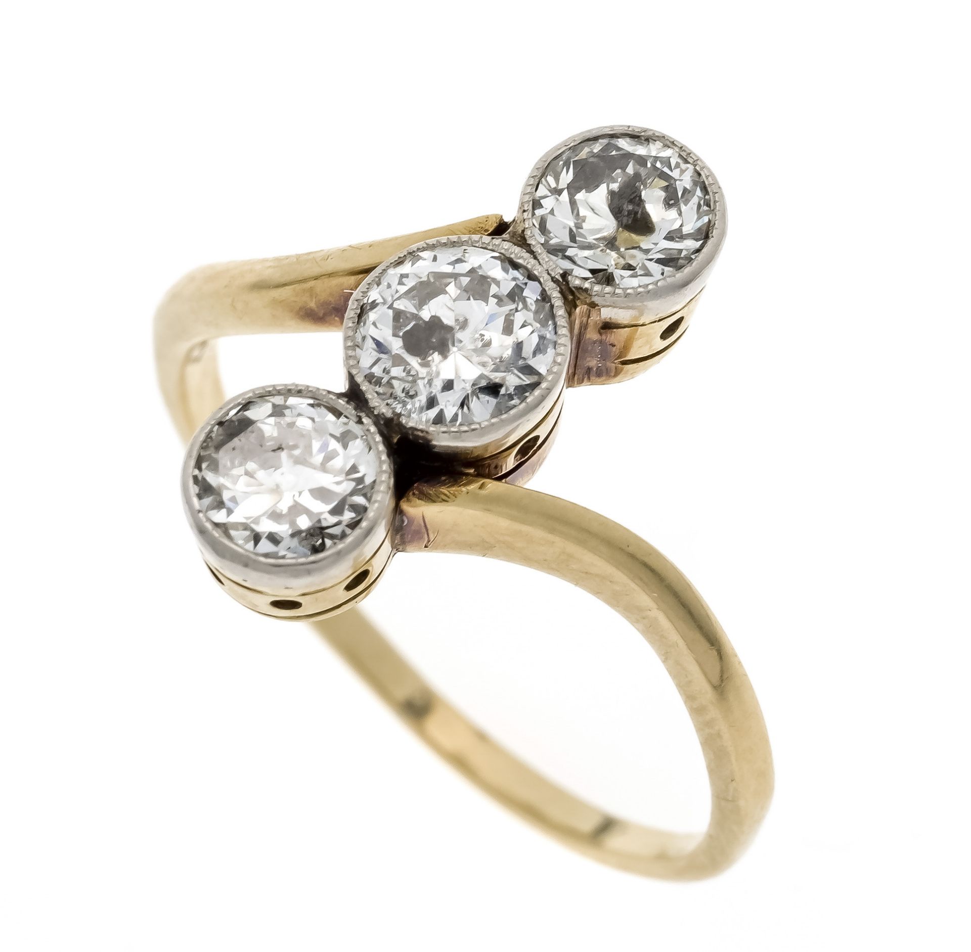 Altschliff-Diamant-Ring GG/WG 5