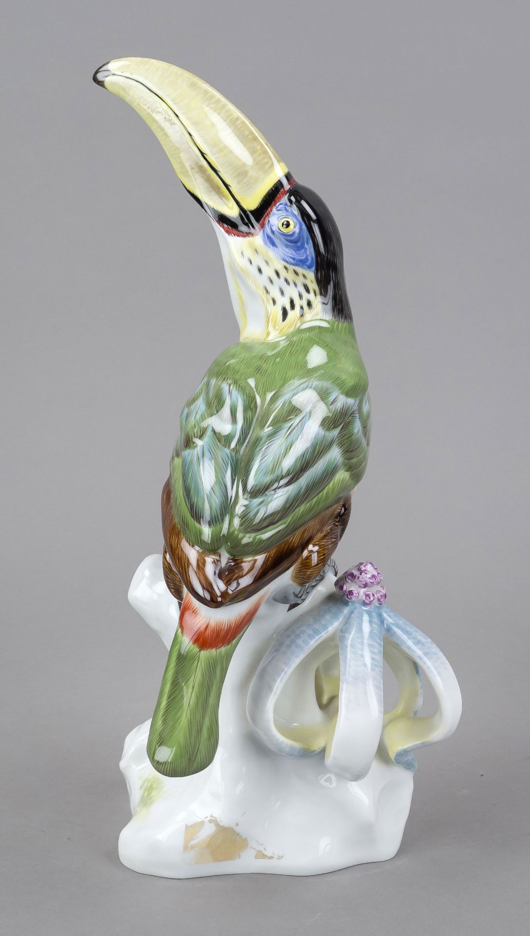 Art Nouveau figure, pepper-eater on trunk, Meissen, after 1973, 1st choice, designed by Paul Walther - Image 2 of 2