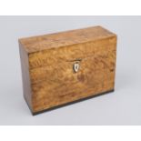 Bar case for 4 carafes, Empire c. 1800, wooden body with birch veneer, lock cover made of bone, no