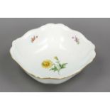 Potato dish, Meissen, mark after 1934, Deputat, shape new cut-out, polychrome flower painting,