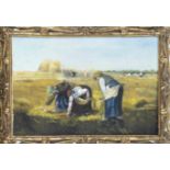 Copy after Millet, 1st half of the 20th century, Ährenleserinnen, oil on cardboard, unsigned, framed