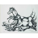 Ossip Zadkine (1890-1967), 2 lithographs on laid paper from 'Euripides - Die Arbeiten des Herakles',