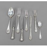 Cutlery for twelve persons, 84 pieces, German, 20th century, maker's mark M. H. Wilkens & Söhne,