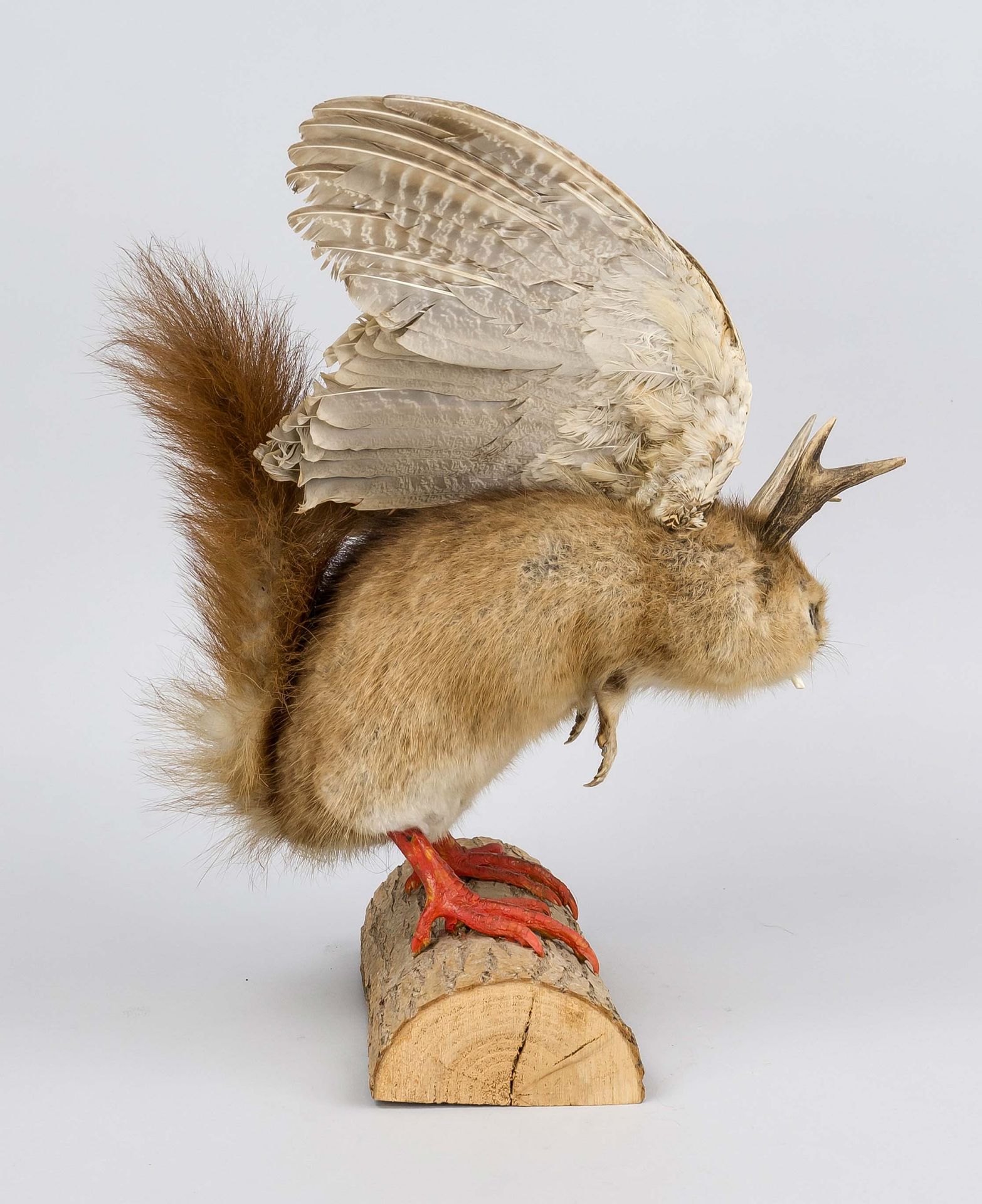 Wolpertinger, 1st half of the 20th century, Southern Germany or Austria. Taxidermy composed of - Image 2 of 2