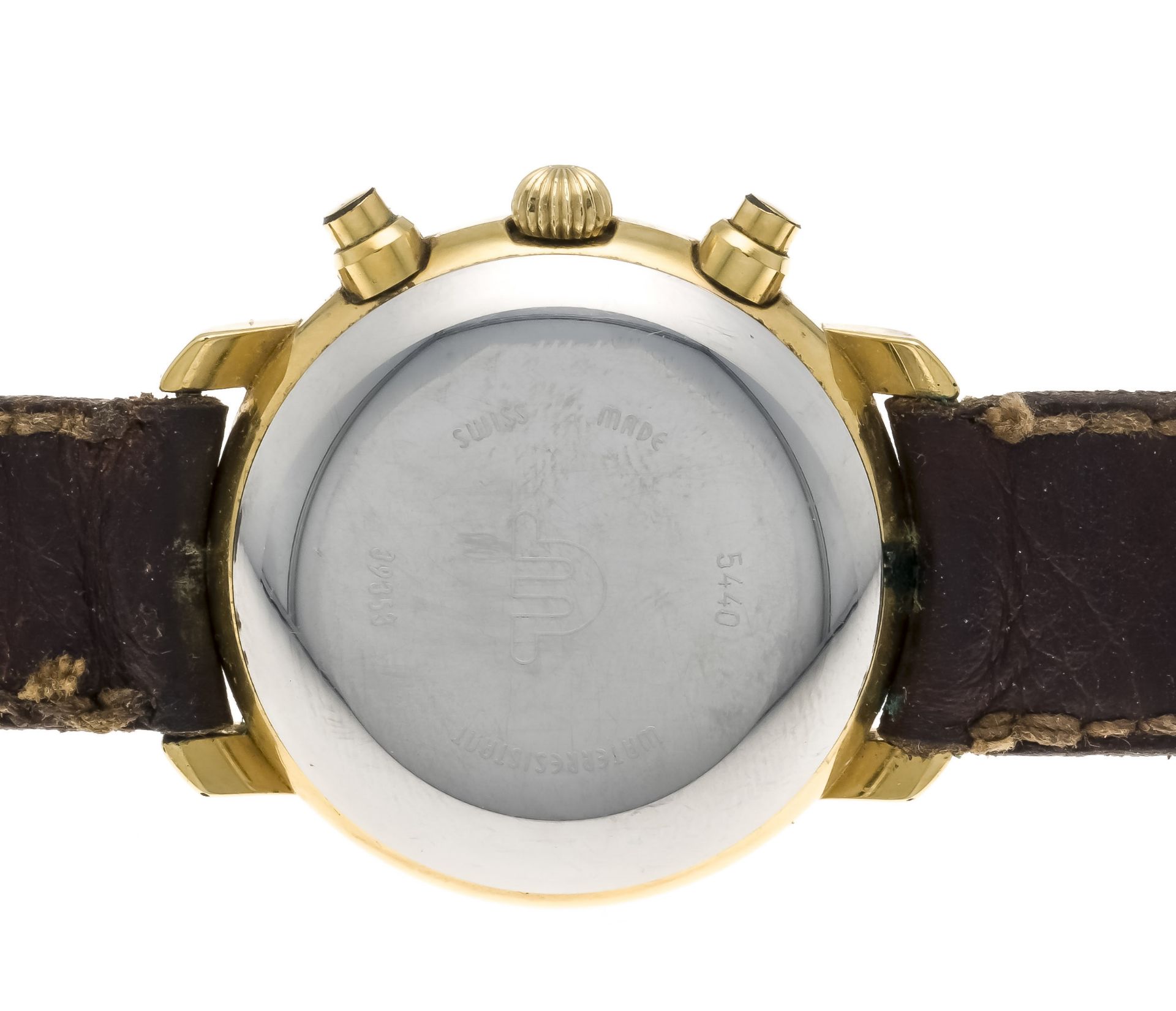 Maurice Lacroix men's watch automatic, chronograph, display of day and day of the week, gold-plated, - Image 2 of 3