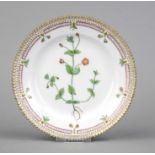 Small plate, Royal Copenhagen, mark 1948, 2nd choice, from the Flora Danica service, designed by