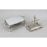 Toast stand, England, 1848, maker's mark Henry Wilkinson, Sheffield, sterling silver 925/000, on 4