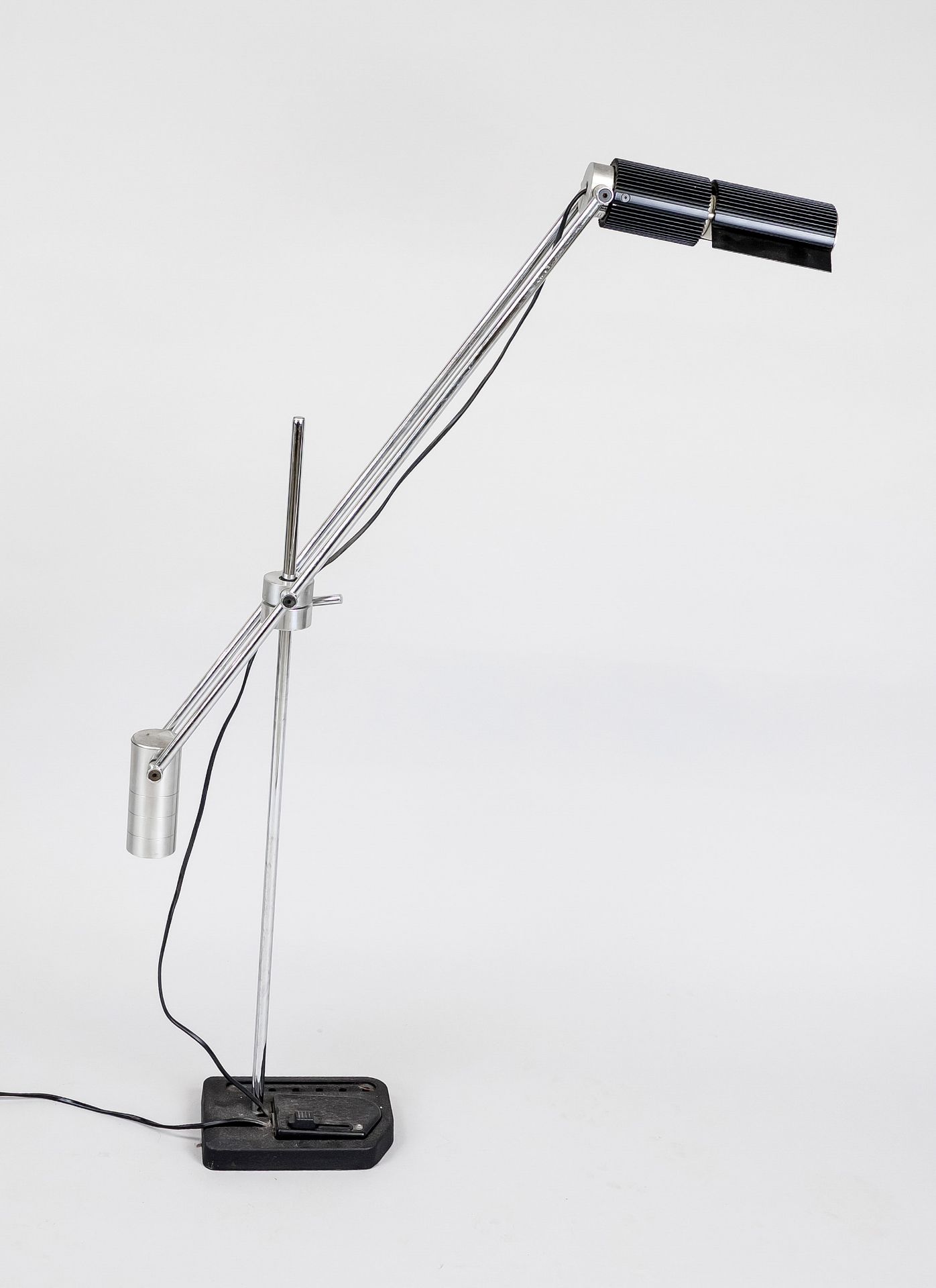 Table lamp, Switzerland 1970s, marked ''Swisslamps International'' on a label. Height-adjustable,