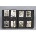 Photo album erotic, ca 1960s. Stock album with approx. 50 mostly glued-on explicit bw photos of