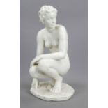 Squatting woman, Rosenthal, mark 1940, squatting female nude, designed by Fritz Klimsch in 1936,