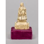 Small Madonna made of mammoth ivory, probably 18th century, probably fragment of a larger object.