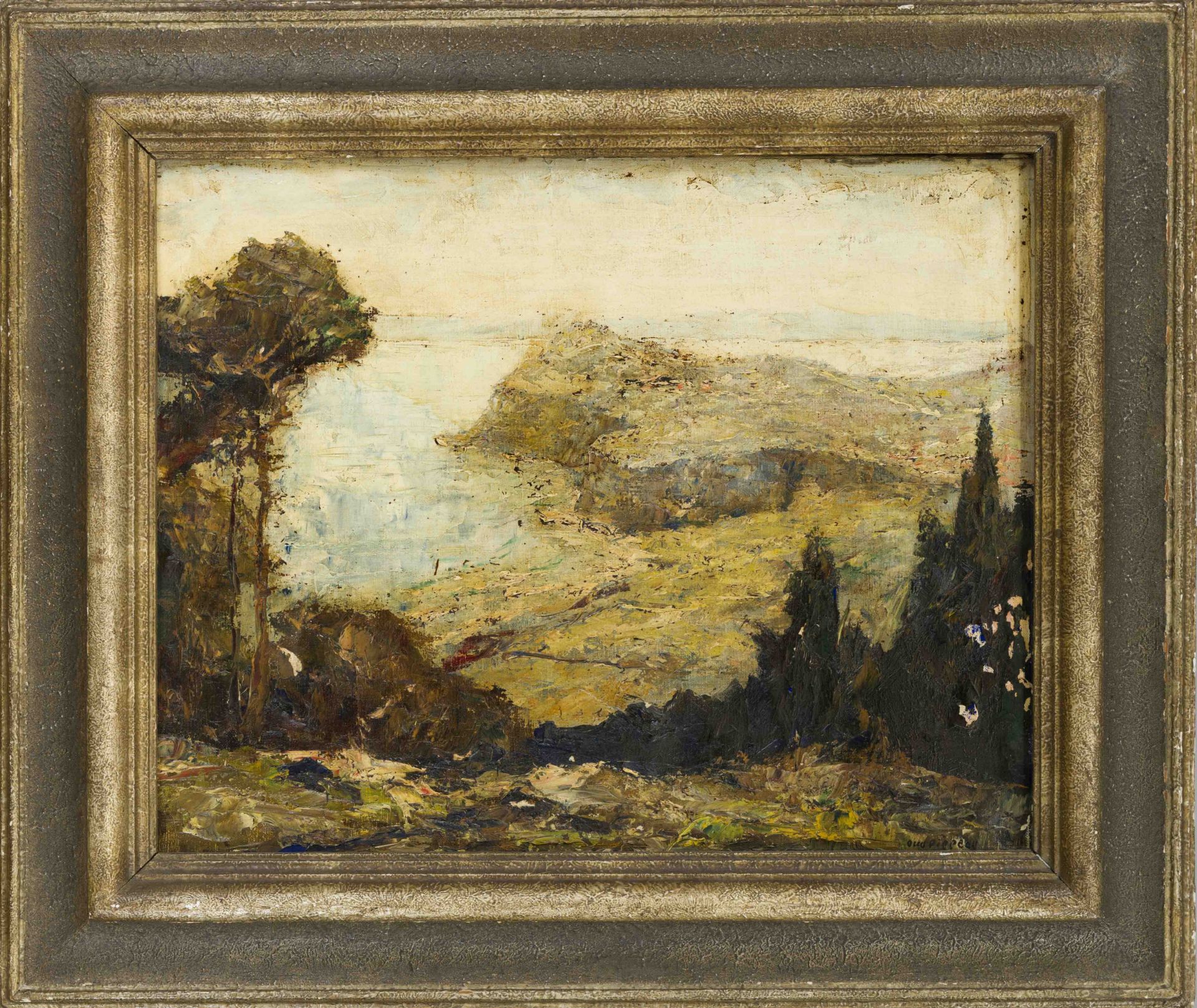 Otto Pippel (1878-1960), ''Capri'', oil on canvas, signed lower right, verso inscribed and dated