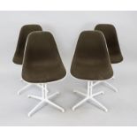 4 Charles Eames DSR chairs on La Fond frame, Hermann Miller Collection, Vitra version, fiberglass