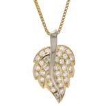 Brilliant pendant GG/WG 750/000 with 31 brilliant-cut diamonds, total 0.92 ct fine white+ - fine