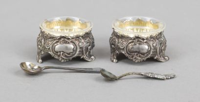 Pair of salvers, German, 20th century, MZ. M. H. Wilkens & Söhne, Bremen-Hemelingen, silver 800/000,