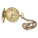 A gentleman's spring-cap pocket watch, Walz Gold double`, polished case, inside marked RW for Robert