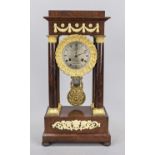 Portal clock, walnut, inscribed ''Brocot a`Paris'' on the dial, 2nd half 19th century, finely