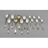 A collection of eight teaspoons, German, 20th century, maker's mark Koch & Bergfeld, Bremen,