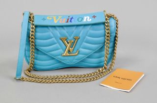 Louis Vuitton, Turquoise Quilted New Wave Chain Bag, turquoise quilted and padded leather, gold-tone