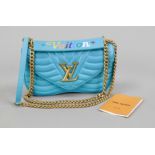 Louis Vuitton, Turquoise Quilted New Wave Chain Bag, turquoise quilted and padded leather, gold-tone