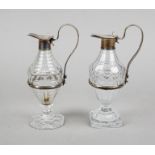 Two lemon jugs with silver mounting, early 20th century, silver tested or sterling silver 925/000,